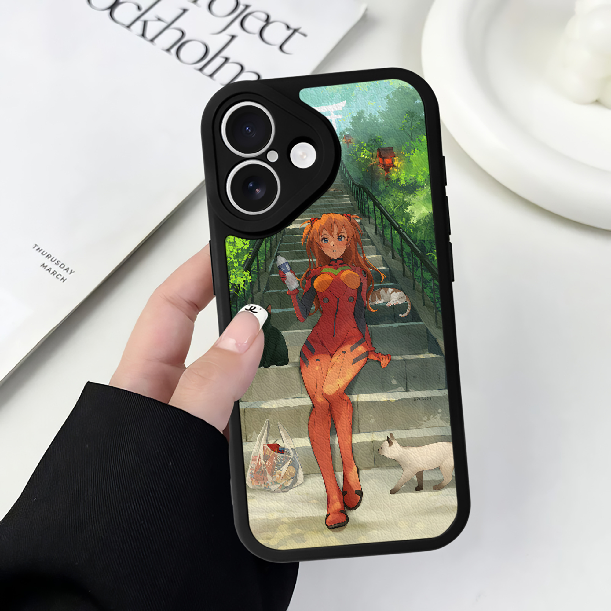 （画像用） EVA 新世紀エヴァンゲリオン 【iPhone 16シリーズ対応】シリコンスマホケース（レザー調） 材質：シリコン